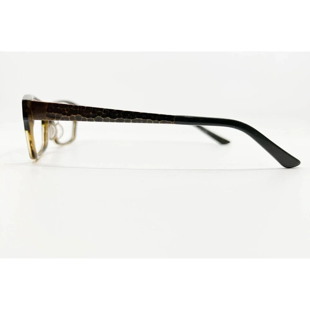 Superflex Eyeglasses Women Black Tortoise Hammered Temple SF-468 52-16-135